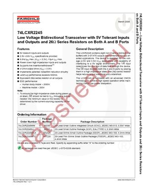 74LCXR2245WM datasheet  